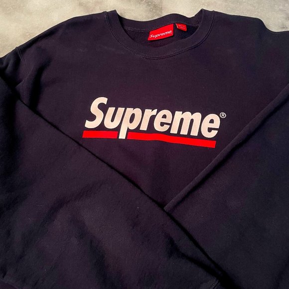 Supreme Other - Supreme Underline Crewneck Navy